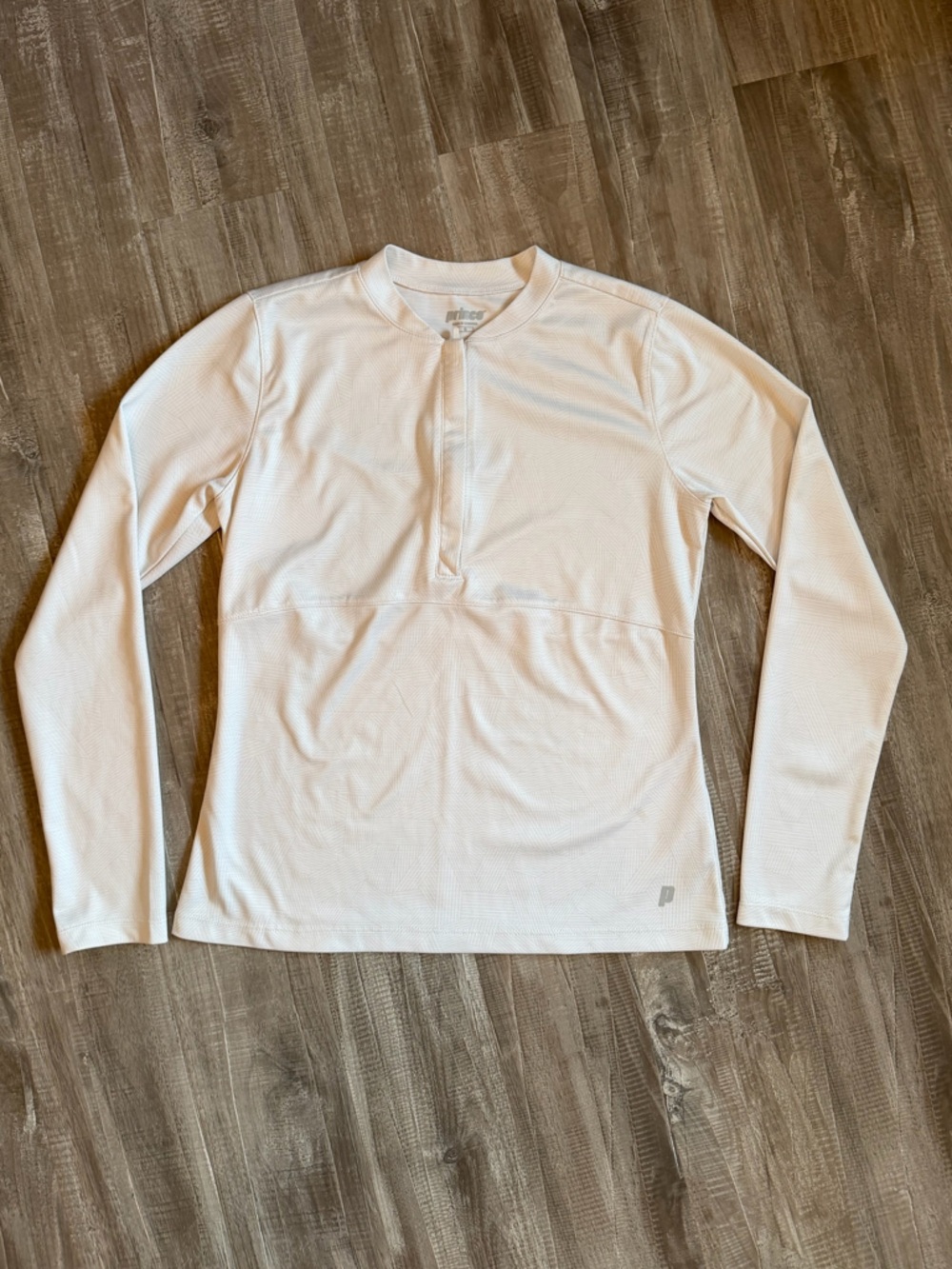 Prince White Long-Sleeve Quarter Zip